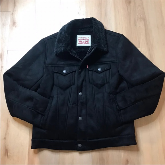 Levi’s Sherpa Faux Suede Trucker Jacket - Picture 6 of 9